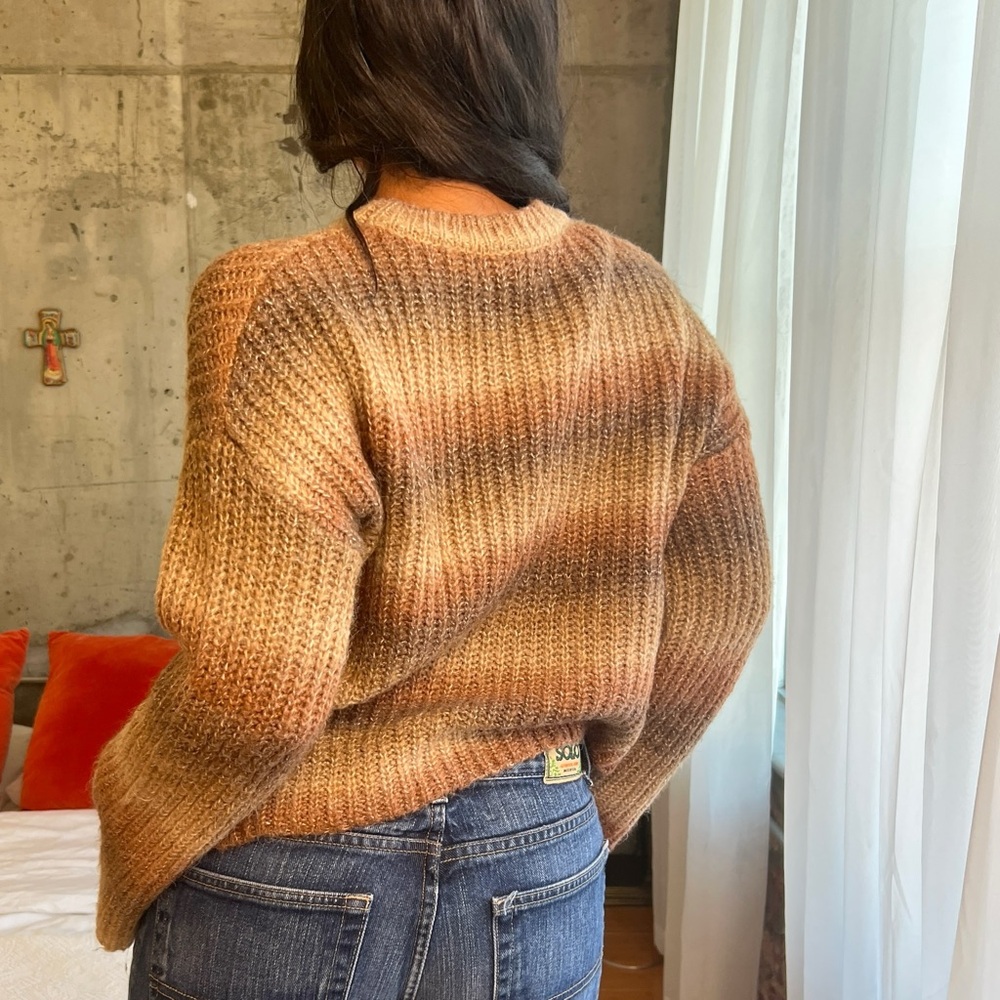BP. raisin space dye striped pullover sweater
